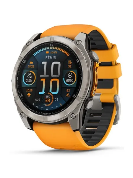 Фото товара Garmin Fenix 8 51 Mm AMOLED Sapphire Carbon Gray DLC Titanium With Black/pebble Gray Silicone 51mm