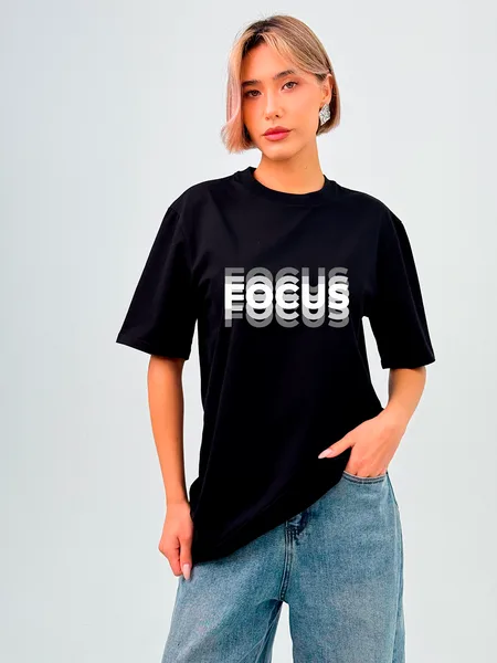 Фото товара Футболка базовая Унисекс "FOCUS" Эффект двоения