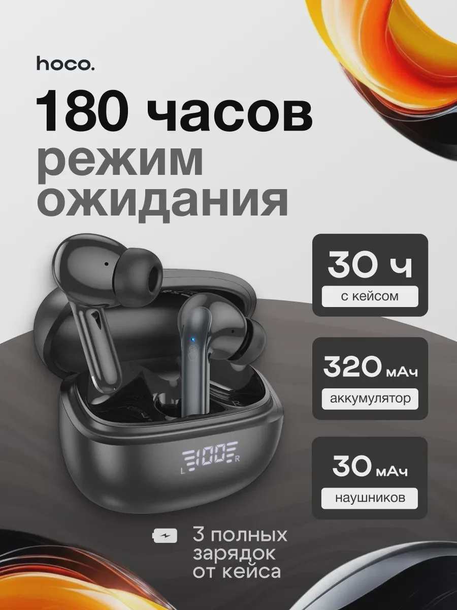 Беспроводные наушники HOCO EQ5 black — фото 4 из 5