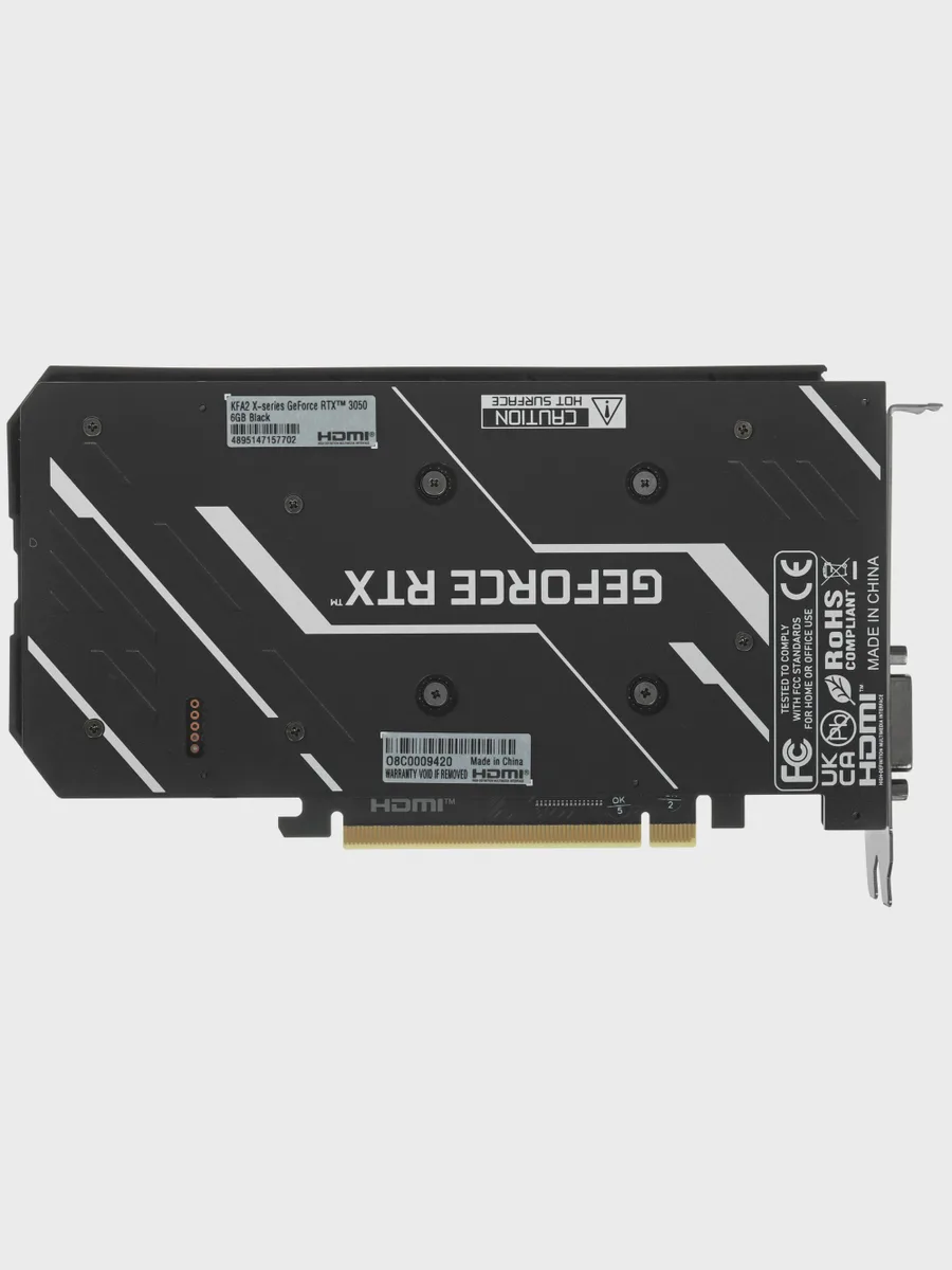 Видеокарта KFA2 GeForce RTX 3050 X Black 6 ГБ GDDR6 1470 МГц — фото 3 из 10