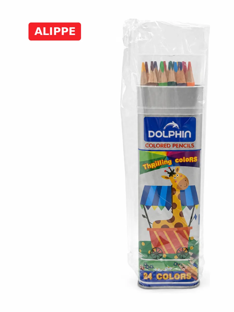 Карандаши цветные Dolphin 24цвета в тубусе АРТ2400 — фото 2 из 3