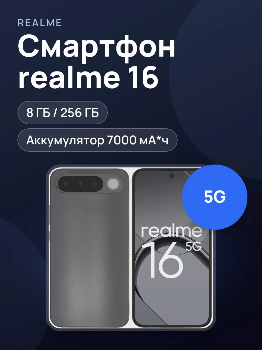 Смартфон realme 16 256 ГБ — фото 1 из 15
