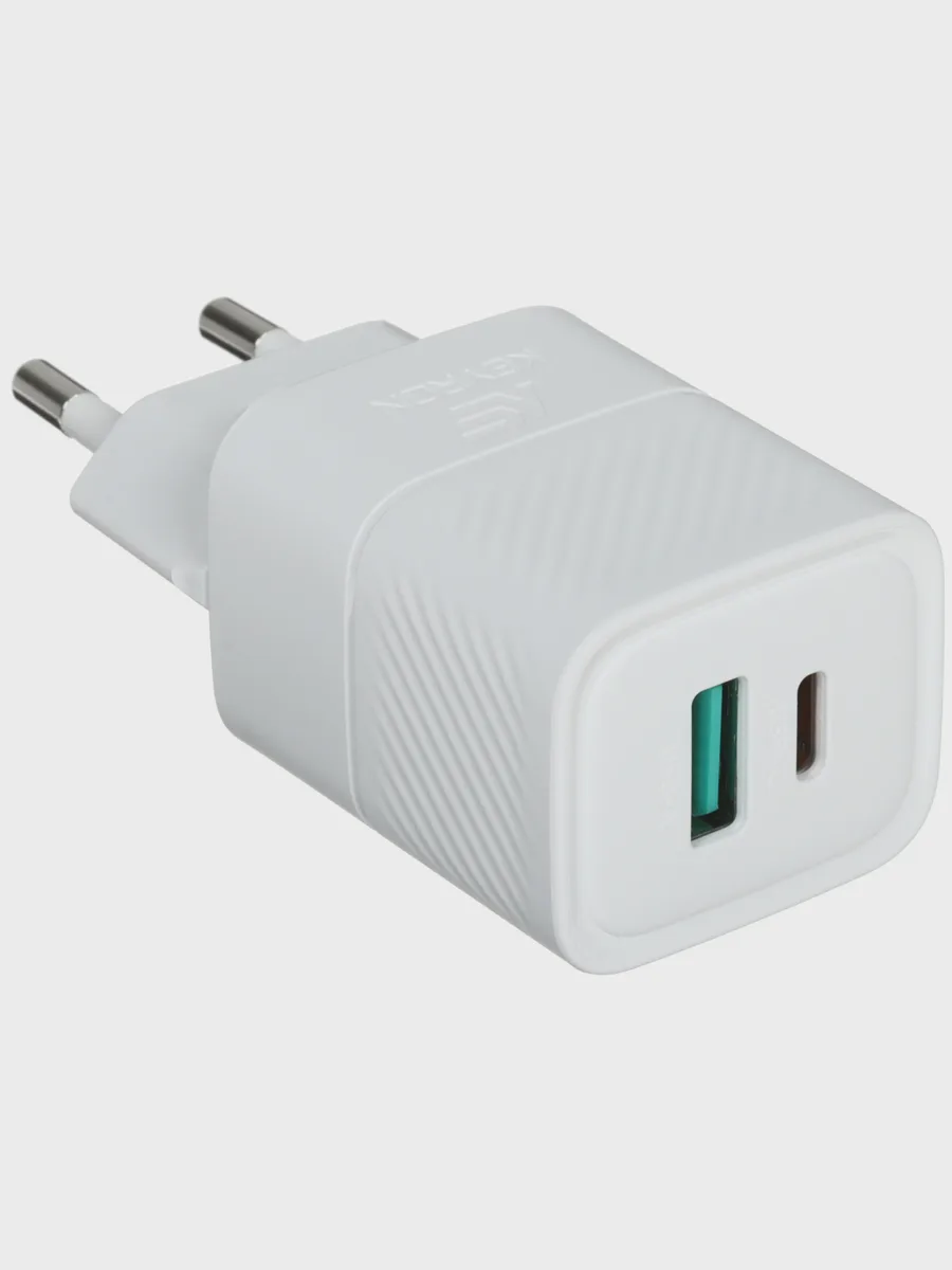 Сетевое зарядное устройство KEYRON K25ACQCPDGaNW 3 А 25 Вт без кабеля — фото 2 из 9