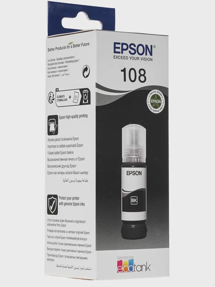 Чернила  Epson 108 (C13T09C14A) черный — фото 2 из 4