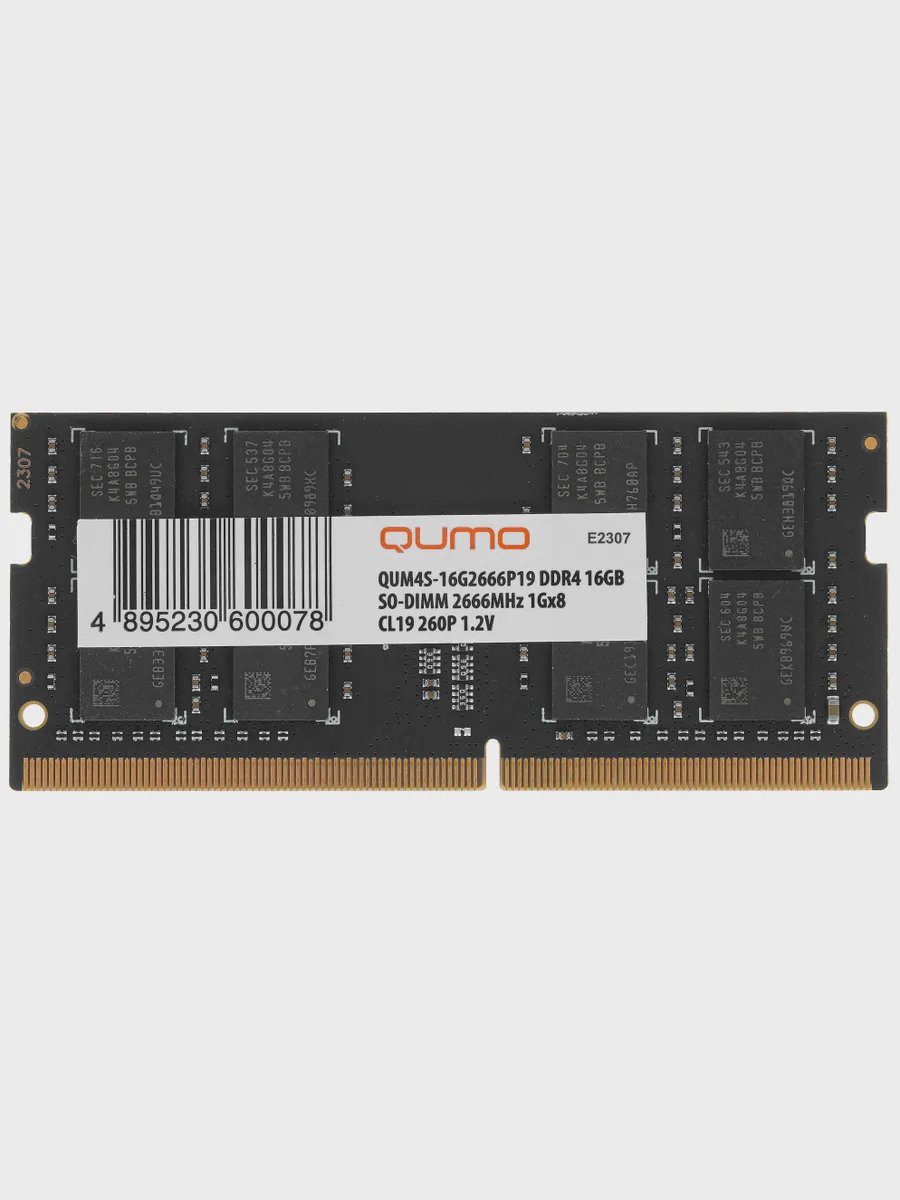Оперативная память SODIMM QUMO 16 ГБ DDR4 — фото 2 из 4