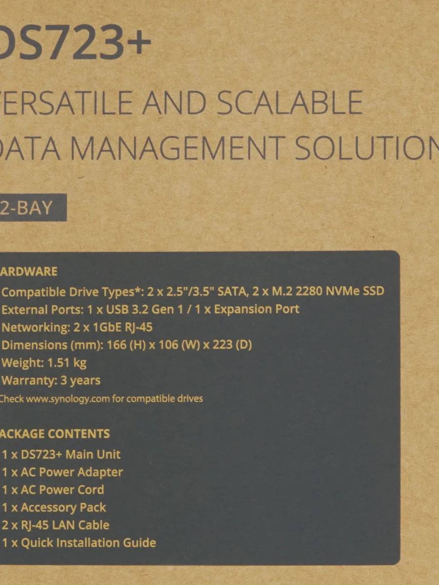 Сетевое хранилище (NAS) Synology Disk Station DS723+ — фото 9 из 10