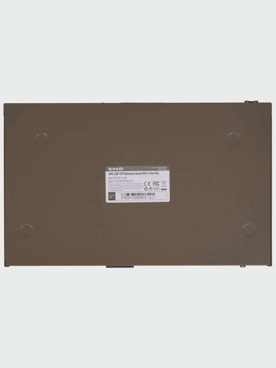 Коммутатор Tenda TEF1118P-16-150W 17 x RJ-45, 1 x Combo-portsх1000 Мбит/сек, 100 Мбит/сек — фото 6 из 10