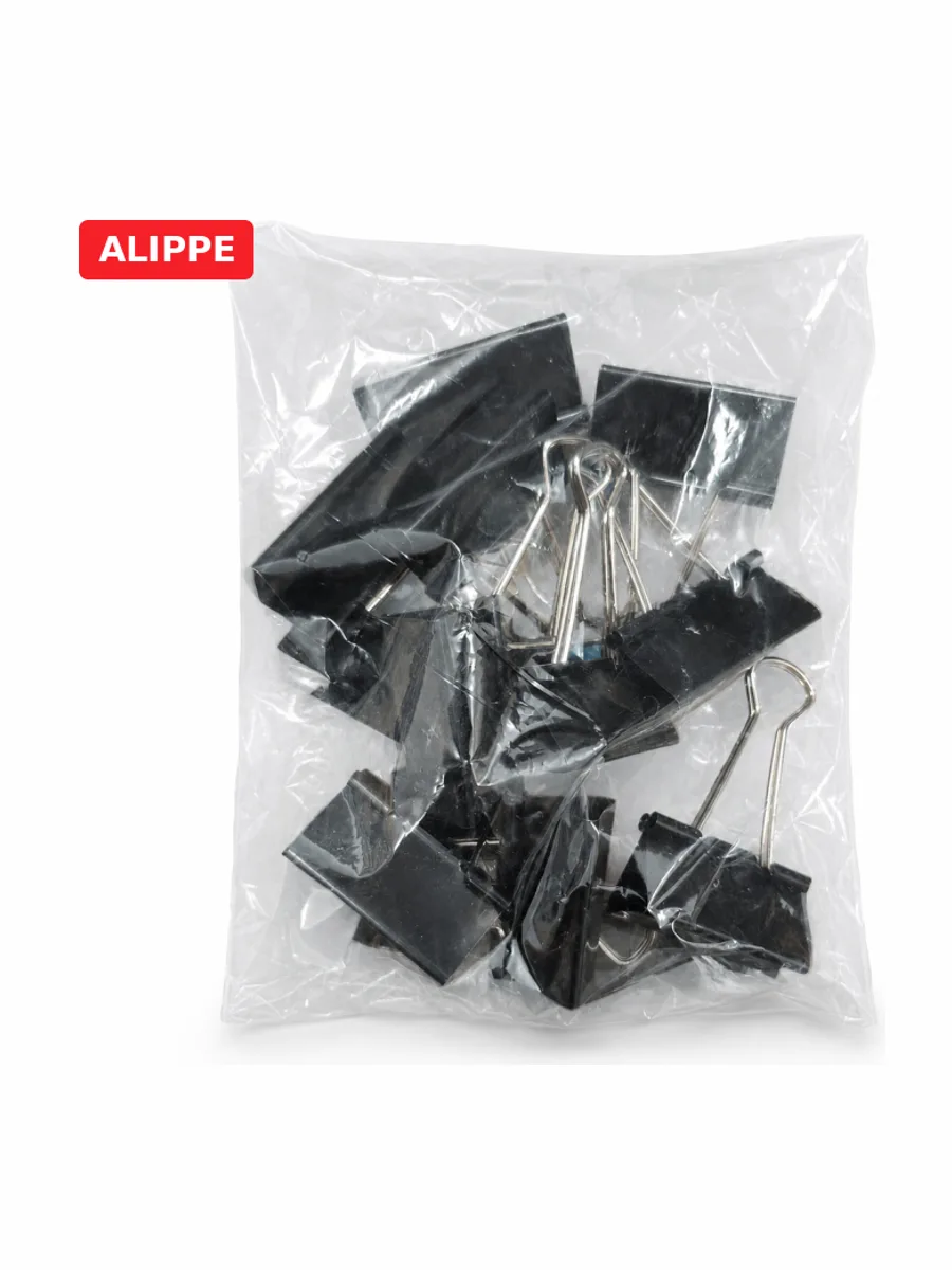 Зажимы для бумаг Binder Clips 41 мм, черные без упаковки — фото 2 из 3