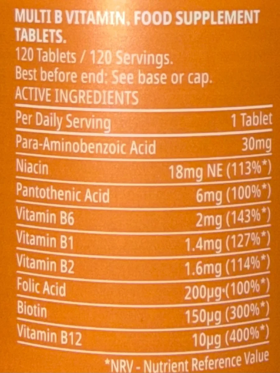 Витамины группы B MyVitamins 120 табл. — фото 3 из 3
