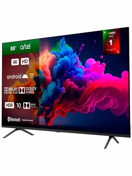 Фото товара Телевизор Artel A65LU8500 — 65", LED, 4K UHD, Android TV, чёрный