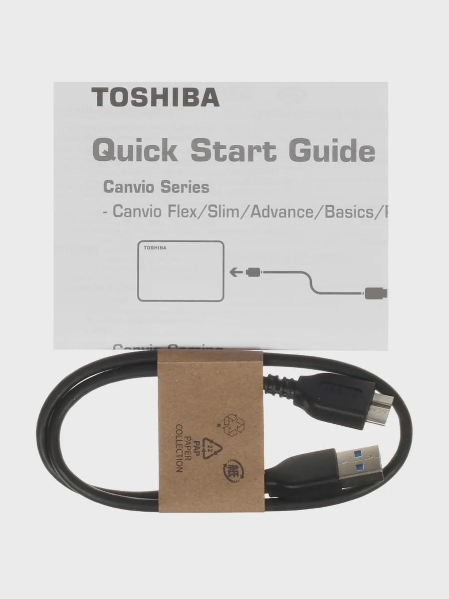 2.5" Внешний HDD Toshiba Canvio Basics [HDTB510EK3AA] 1 ТБ USB 3.2 Gen 1 Type-A — фото 5 из 7