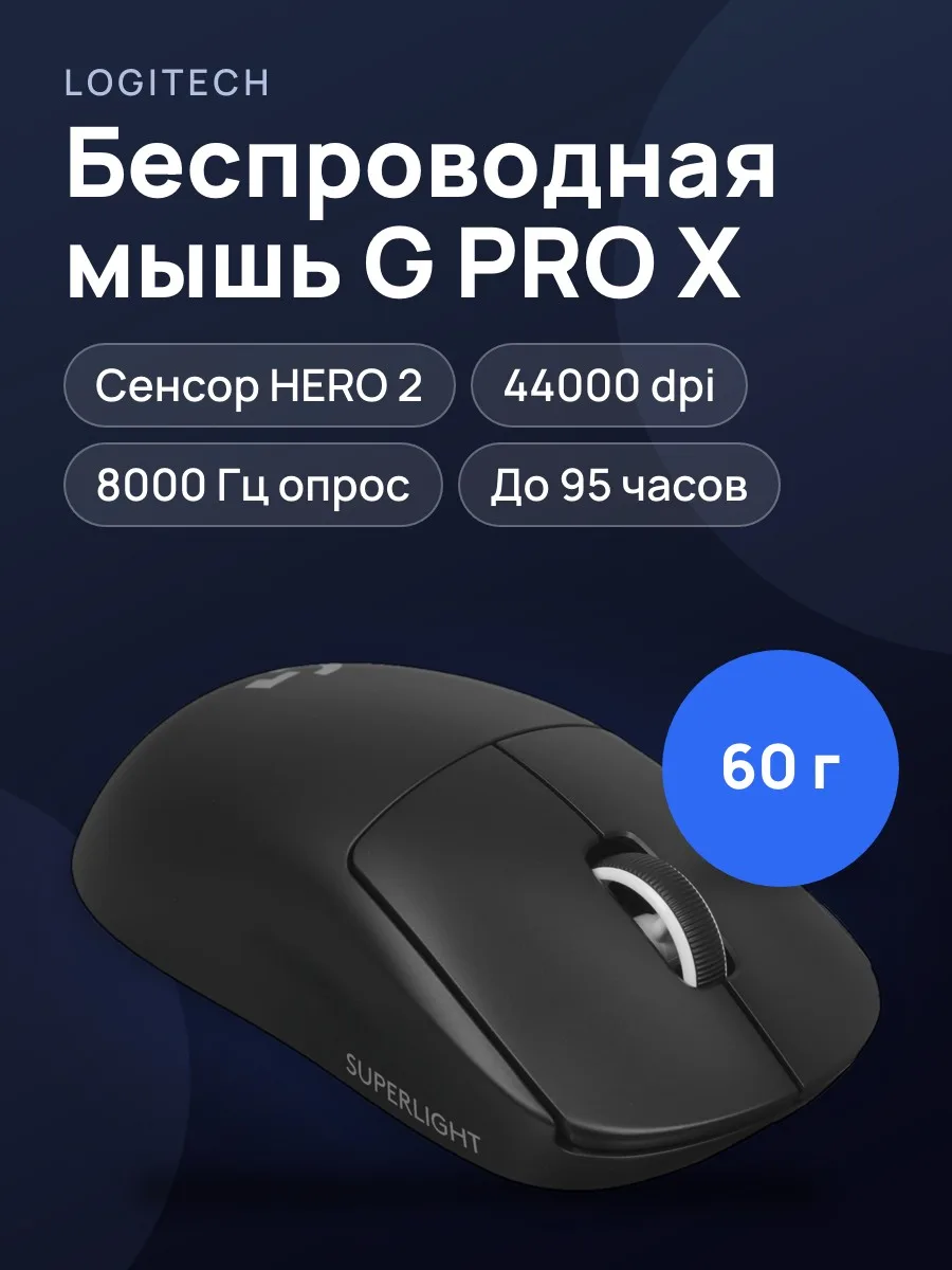 Мышь беспроводная Logitech G PRO X SUPERLIGHT 2 — фото 1 из 11