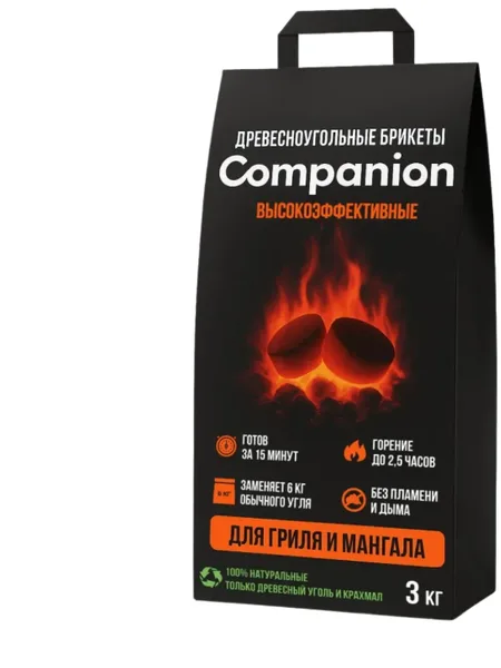 Фото товара Древесноугольные брикеты Companion