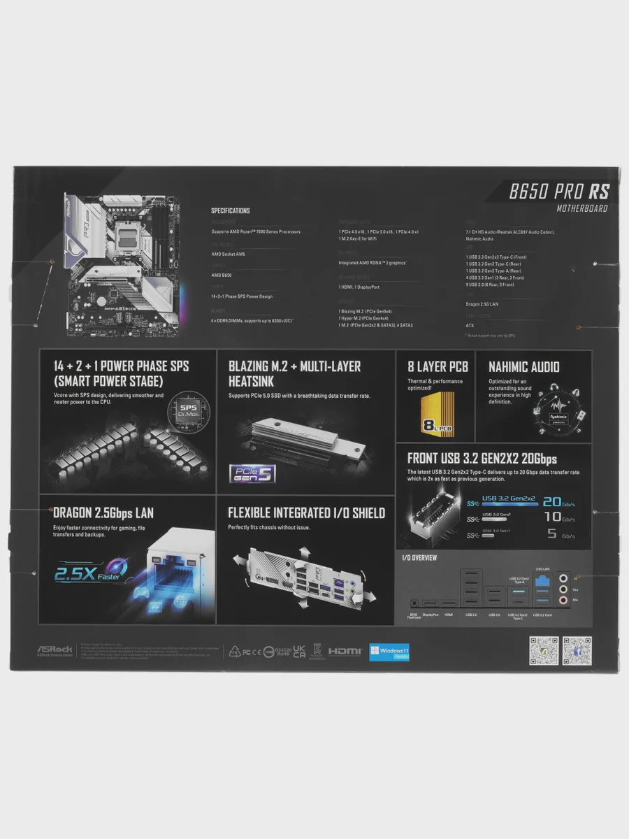 Материнская плата ASRock B650 Pro RS, AM5, Standard-ATX — фото 9 из 10