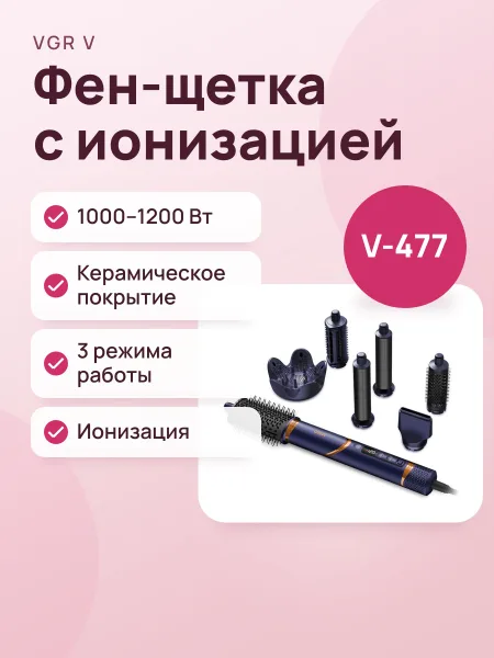 Фото товара Фен-щетка VGR V-477