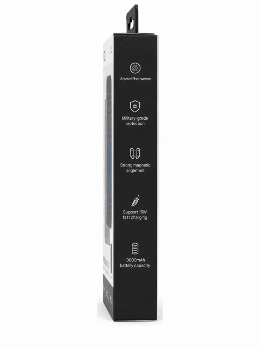 Внешний аккумулятор HECI MagSafe Power Bank 10000mAh Kevlar Черный — фото 3 из 3