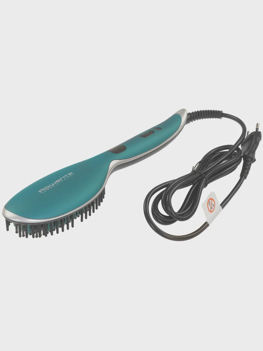 Расческа-выпрямитель Rowenta Power Straight CF5820F0 голубой, черный — фото 8 из 11
