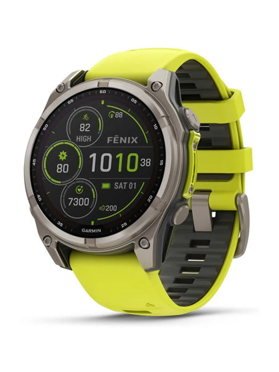 Garmin Quatix 8 AMOLED Sapphire Titanium Bezel With Captain Blue Silicone Band — фото 1 из 3