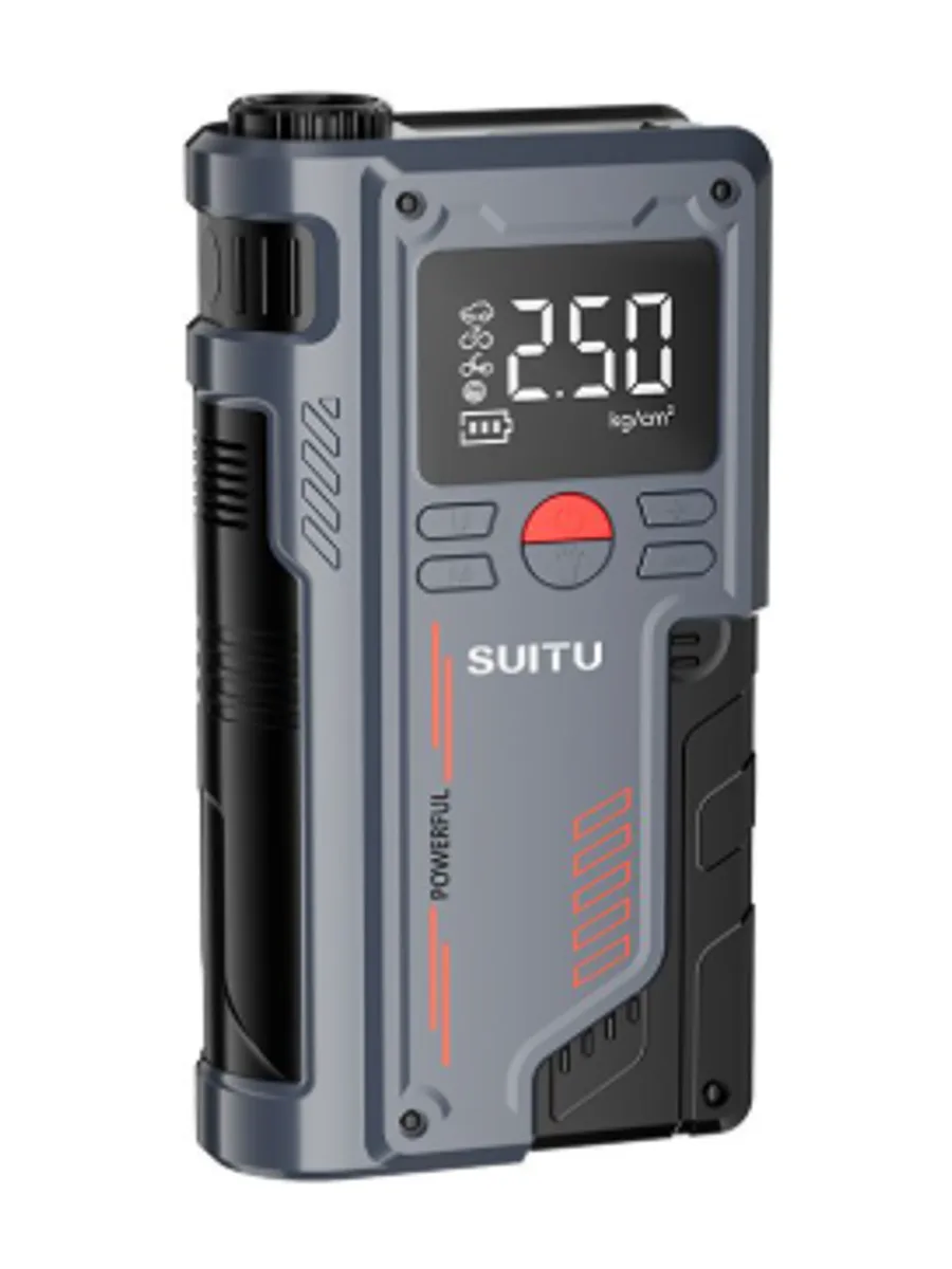 Пусковое зарядное устройство Jump Starter + компрессор для накачки колес Power Machine T700 8000 Mah — фото 1 из 5