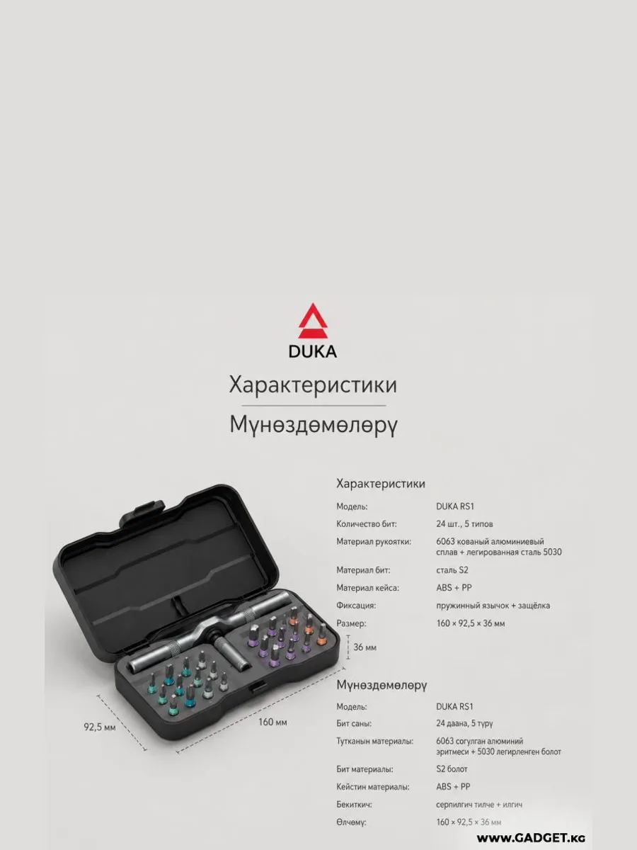 Отвёртка Xiaomi ATuMan RS1, 24в1 с набором бит — фото 2 из 3