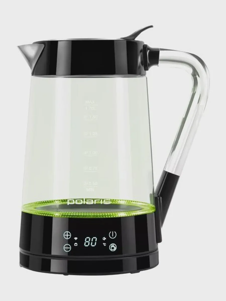 Электрочайник Polaris PWK 1715CGLD Wi-Fi IQ Home, черный, 1.7 л, 2200 Вт — фото 8 из 11