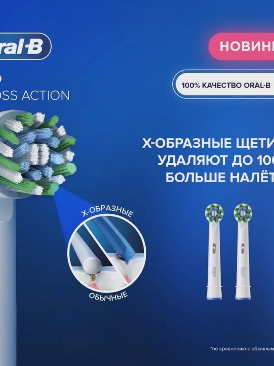 Набор сменных насадок Braun Oral-B EB50RX Cross Action — фото 7 из 10