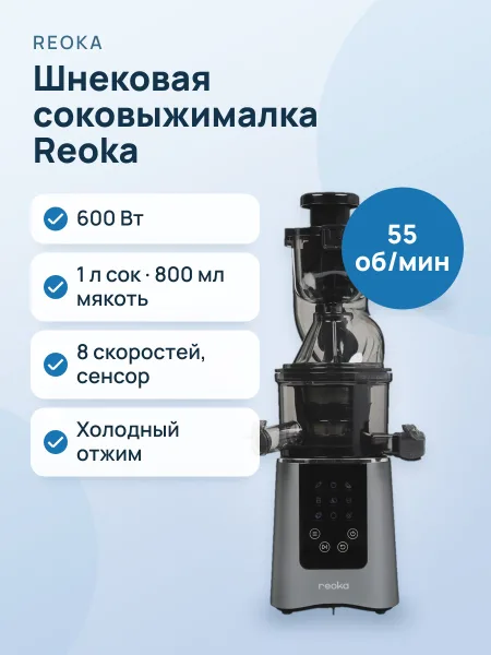 Фото товара Соковыжималка электрическая Reoka RKJ-S200 серый