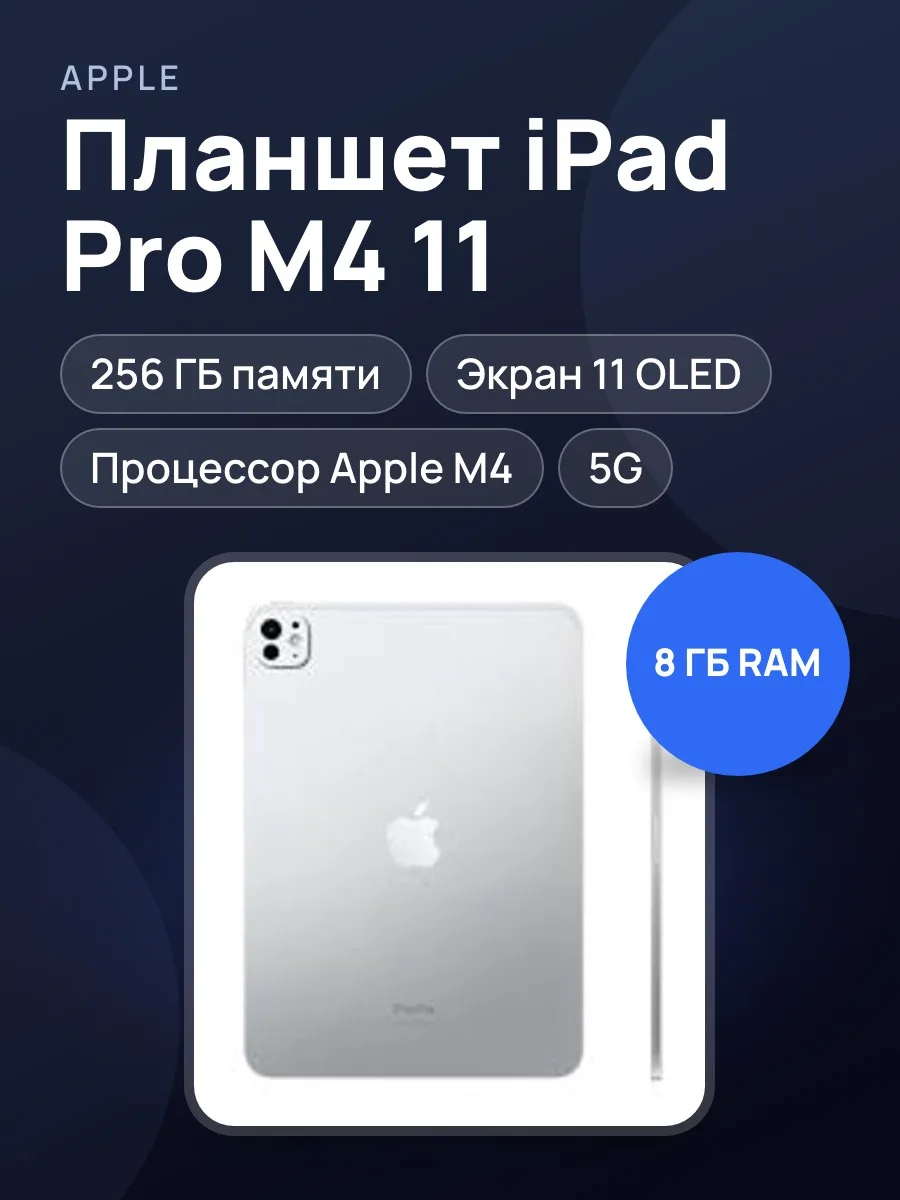 Планшет Apple iPad New iPad Pro M4 11 256GB 5G — фото 1 из 4