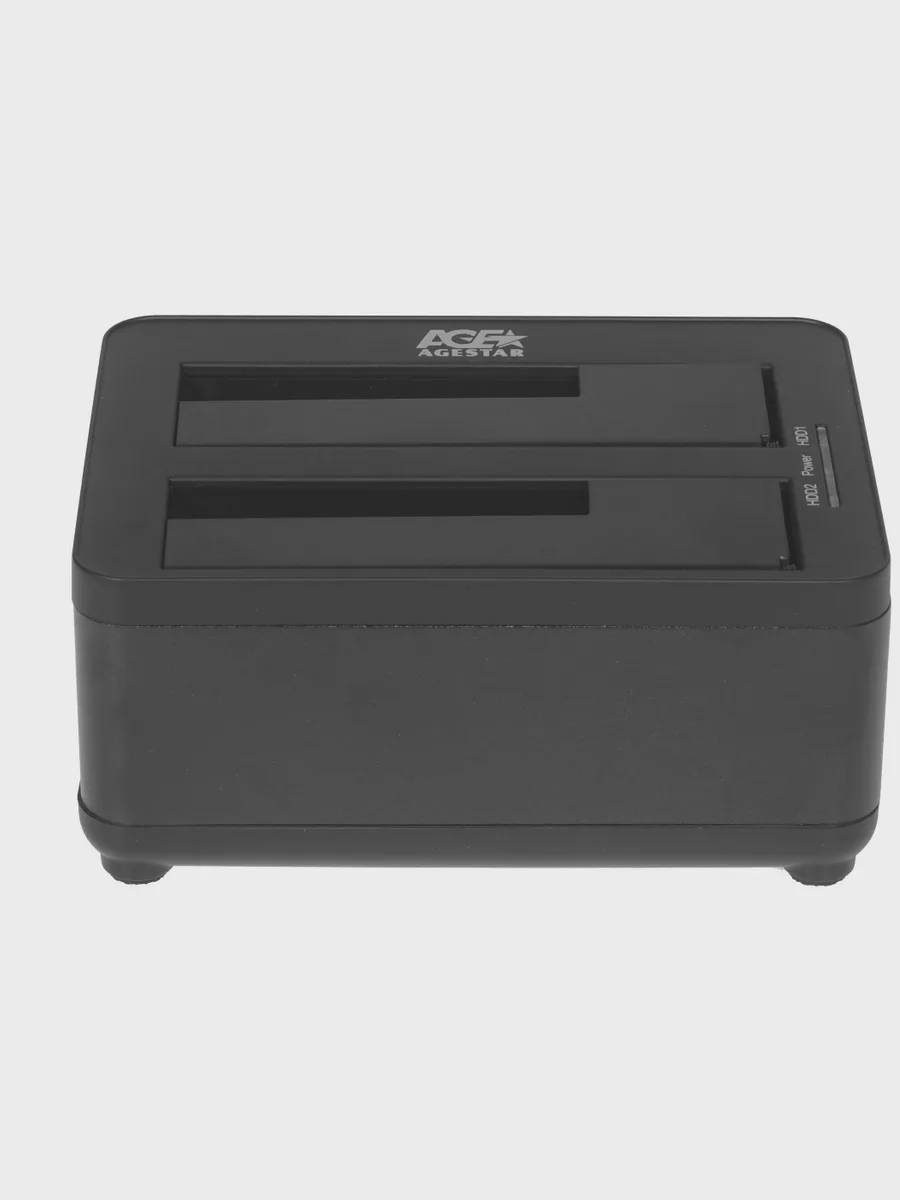 Док-станция для накопителей AgeStar 3UBT8, 2 слота SATA, USB 3.2 Gen 1 — фото 2 из 6