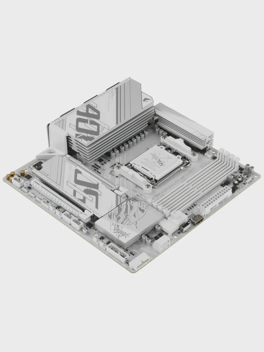 Материнская плата GIGABYTE X870M AORUS ELITE WIFI7 ICE, AM5, Micro-ATX — фото 6 из 11