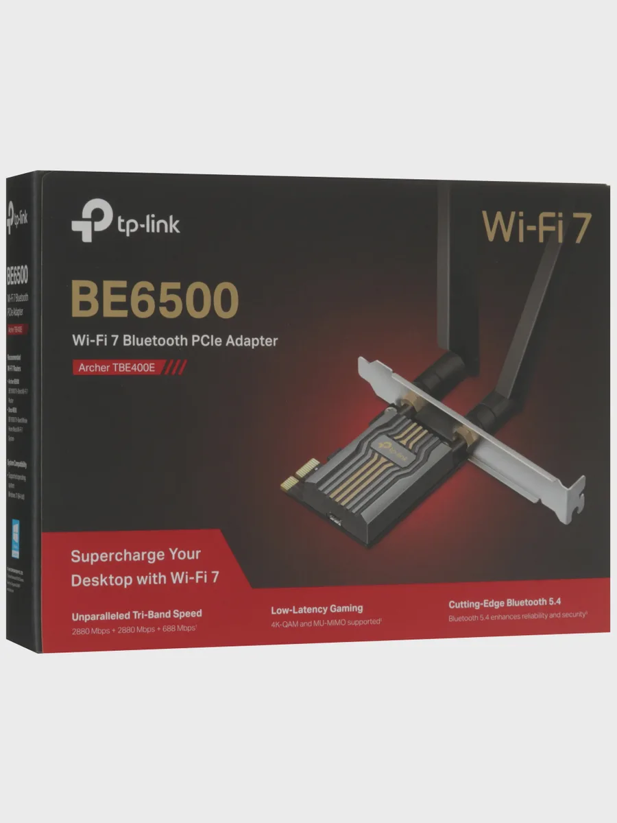 Wi-Fi адаптер + Bluetooth TP-Link Archer TBE400E,6452 Мбит/с — фото 8 из 11
