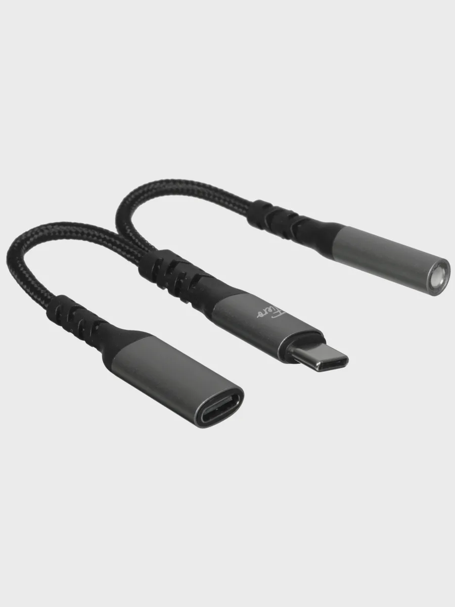 Кабель FIERO USB Type-C Male - jack 3.5 мм, USB Type-C Female — фото 4 из 8