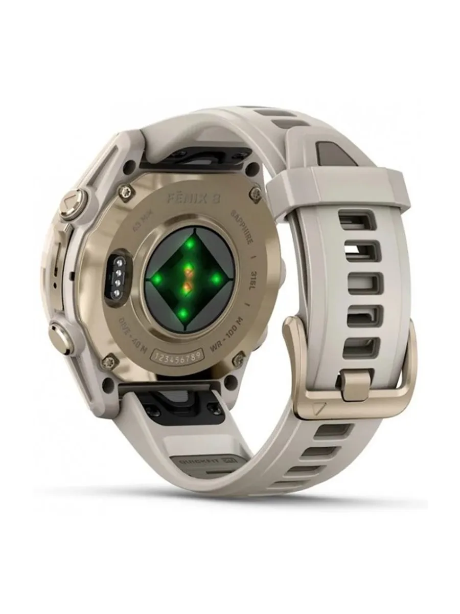 Смарт-часы Garmin Fenix 8 43 mm AMOLED Sapphire, ремешок силикон — фото 3 из 4