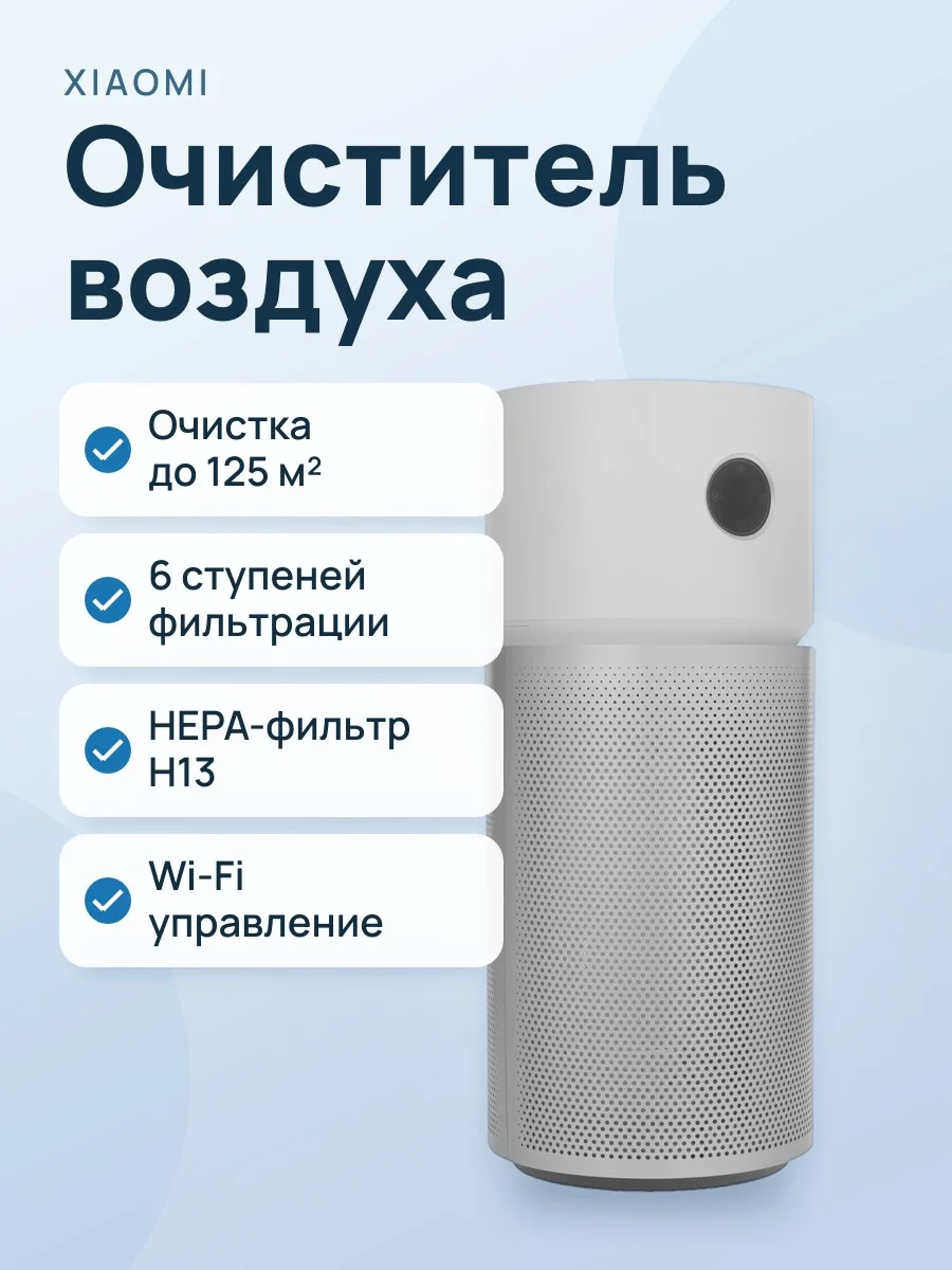 Очиститель воздуха Xiaomi Smart Air Purifier Elite белый — фото 1 из 11
