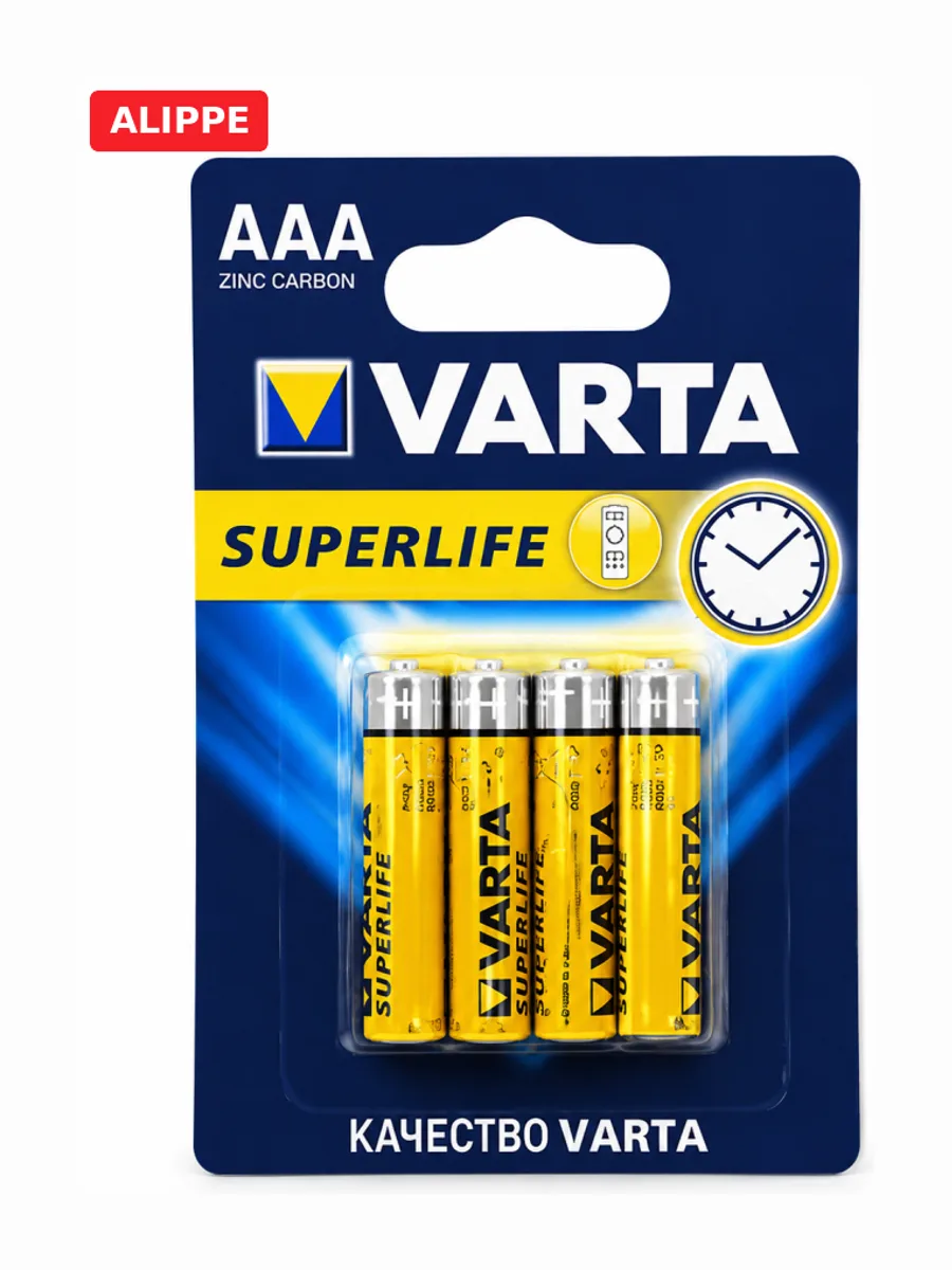 Батарейки VARTA superlife AAA мизинчиковые 4шт/пач — фото 1 из 3