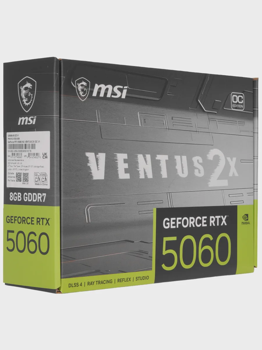 Видеокарта MSI GeForce RTX 5060 VENTUS 2X OC V1 8 ГБ GDDR7 2535 МГц — фото 11 из 11