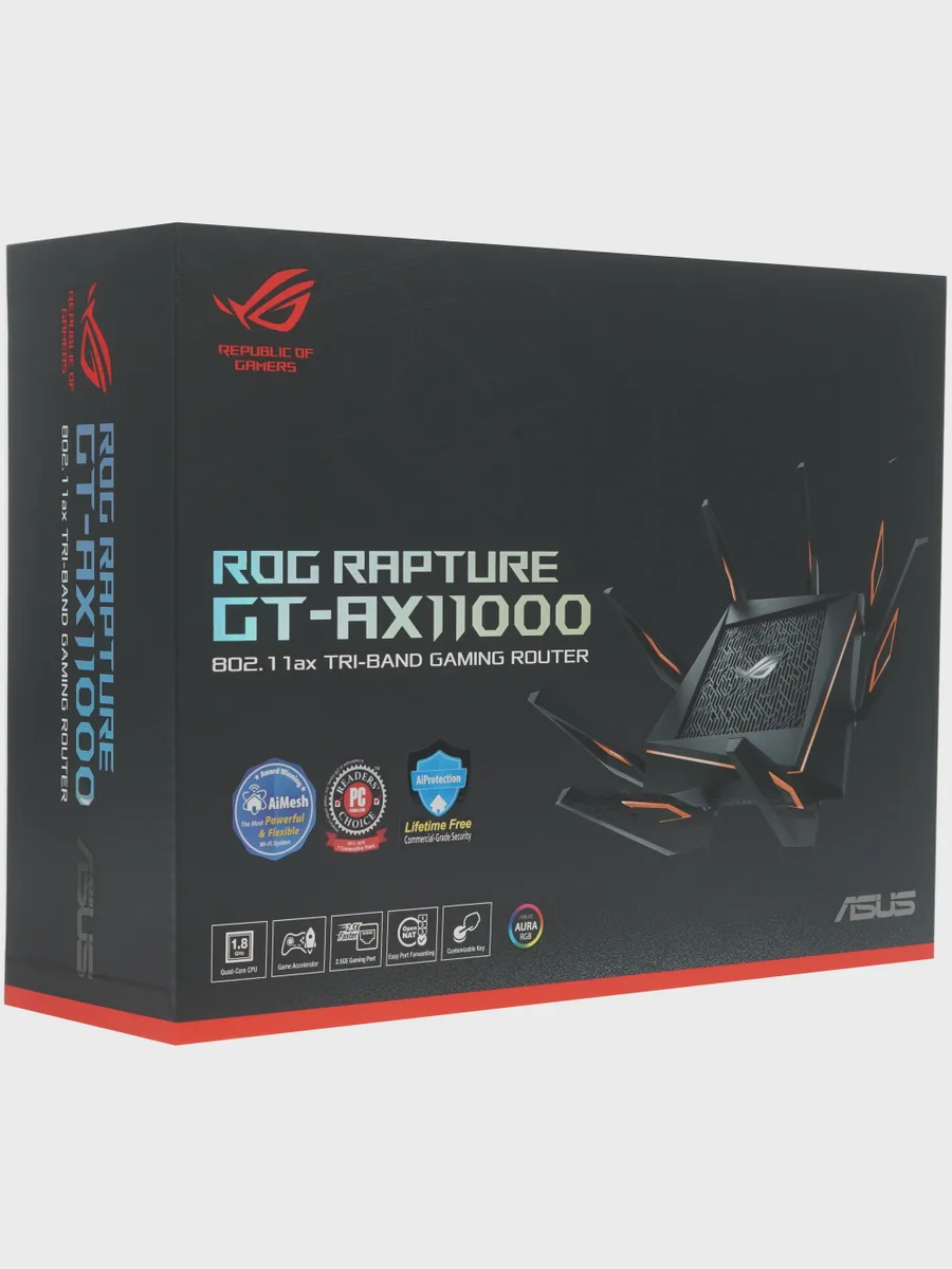 Wi-Fi-роутер ASUS ROG Rapture GT-AX11000 5х1000 Мбит/с, 2500 Мбит/с — фото 10 из 11