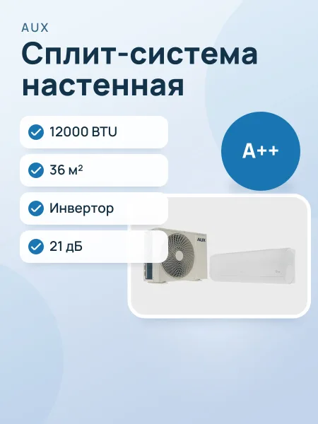 Фото товара Кондиционер  AUX ASW-H12A4/QF-R2DI/AS-H12A4/QF-R2DI настенный