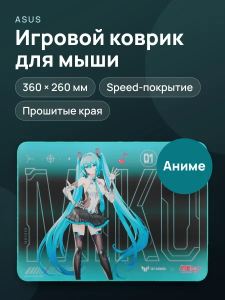 Фото товара Коврик ASUS NC19 TUF GAMING P1 MIKU