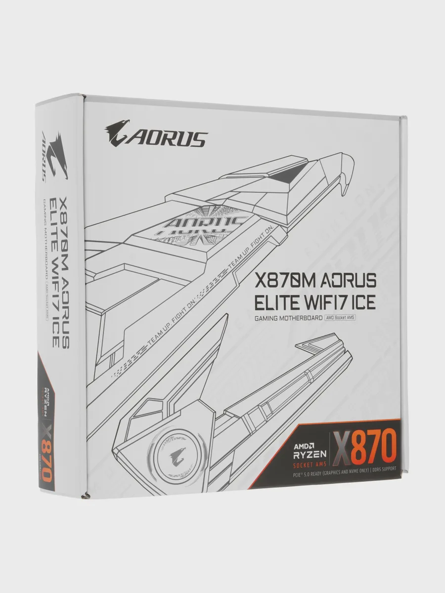 Материнская плата GIGABYTE X870M AORUS ELITE WIFI7 ICE, AM5, Micro-ATX — фото 10 из 11