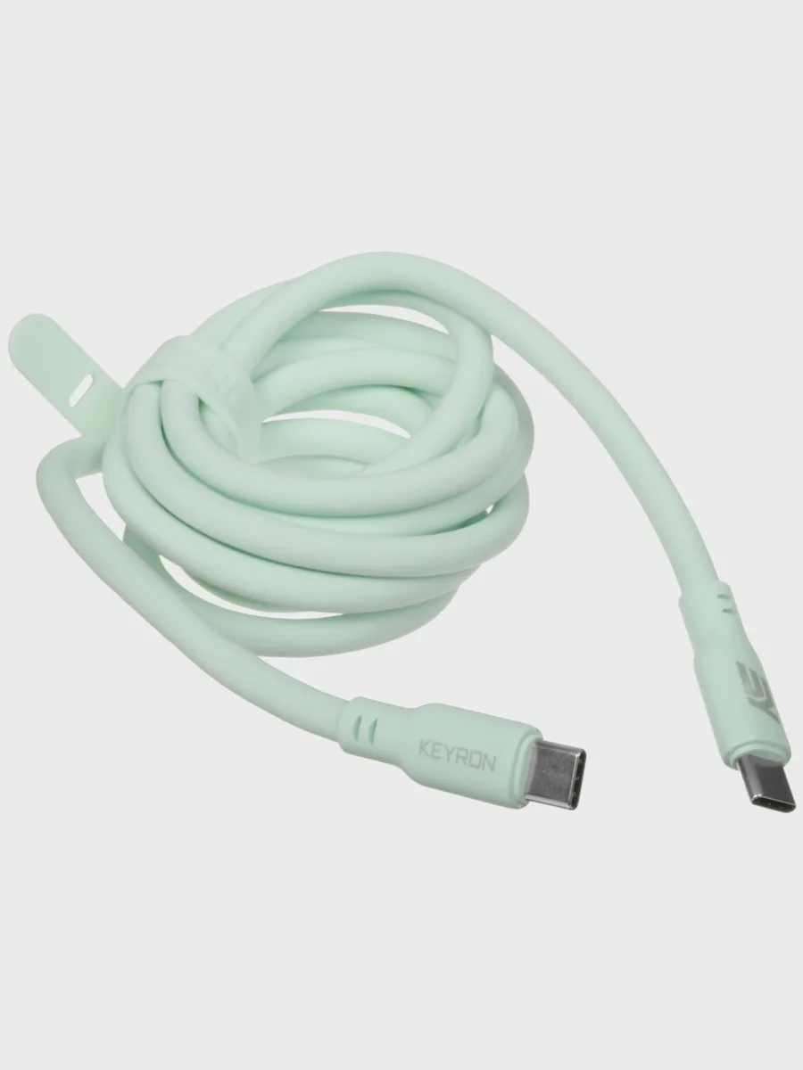 Кабель KEYRON USB Type-C - USB Type-C, 1.5 м [IET2023C03-С-С Green] 1 шт — фото 3 из 5