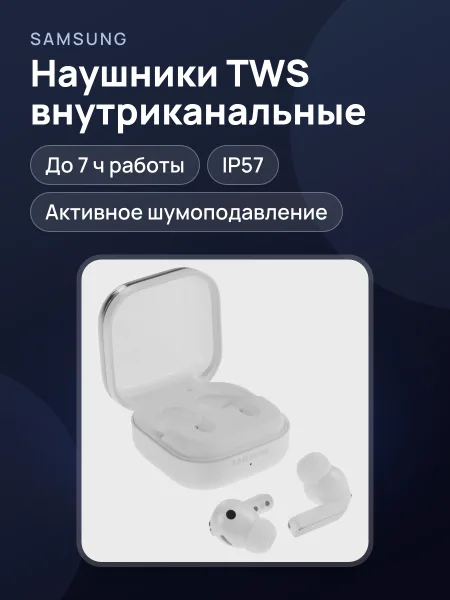 Фото товара Наушники TWS Samsung Galaxy Buds 4 Pro   белый 2026
