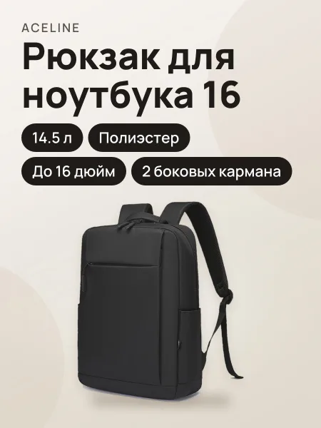 Фото товара 16" Рюкзак Aceline Pol-A11-BLK