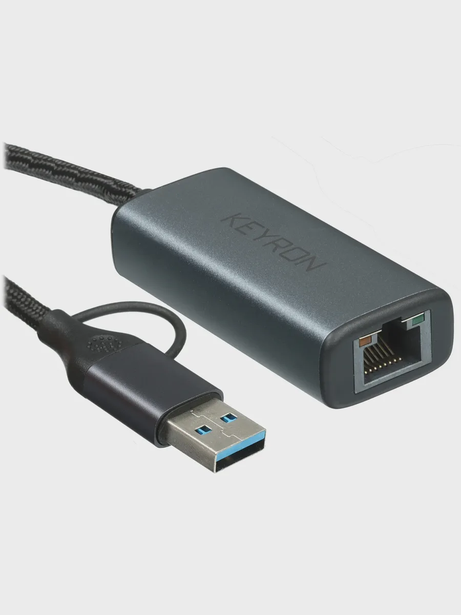 Сетевая карта KEYRON KNA-25AC 1000 Мбит/сек, 100 Мбит/сек, 10 Мбит/сек, 2.5 Гбит/сек USB 3 — фото 2 из 8