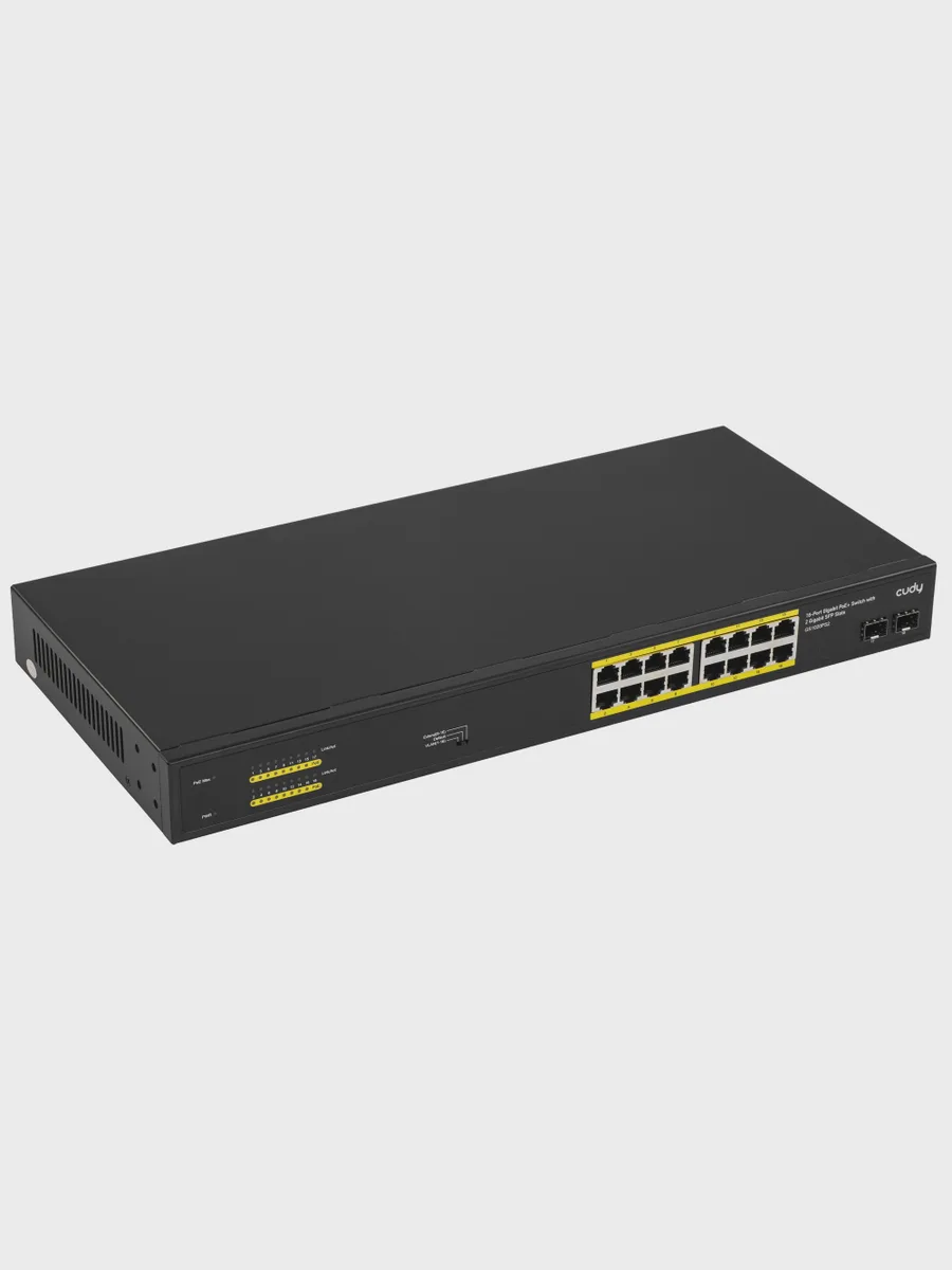 Коммутатор Cudy GS1020PS2 16 x RJ-45, 2 x SFPх1000 Мбит/сек, 100 Мбит/сек — фото 2 из 8