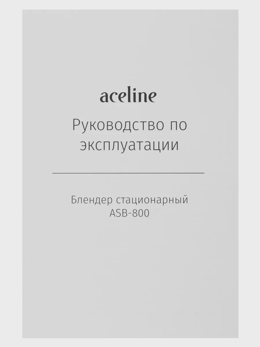 Блендер стационарный Aceline ASB-800 серый — фото 8 из 9