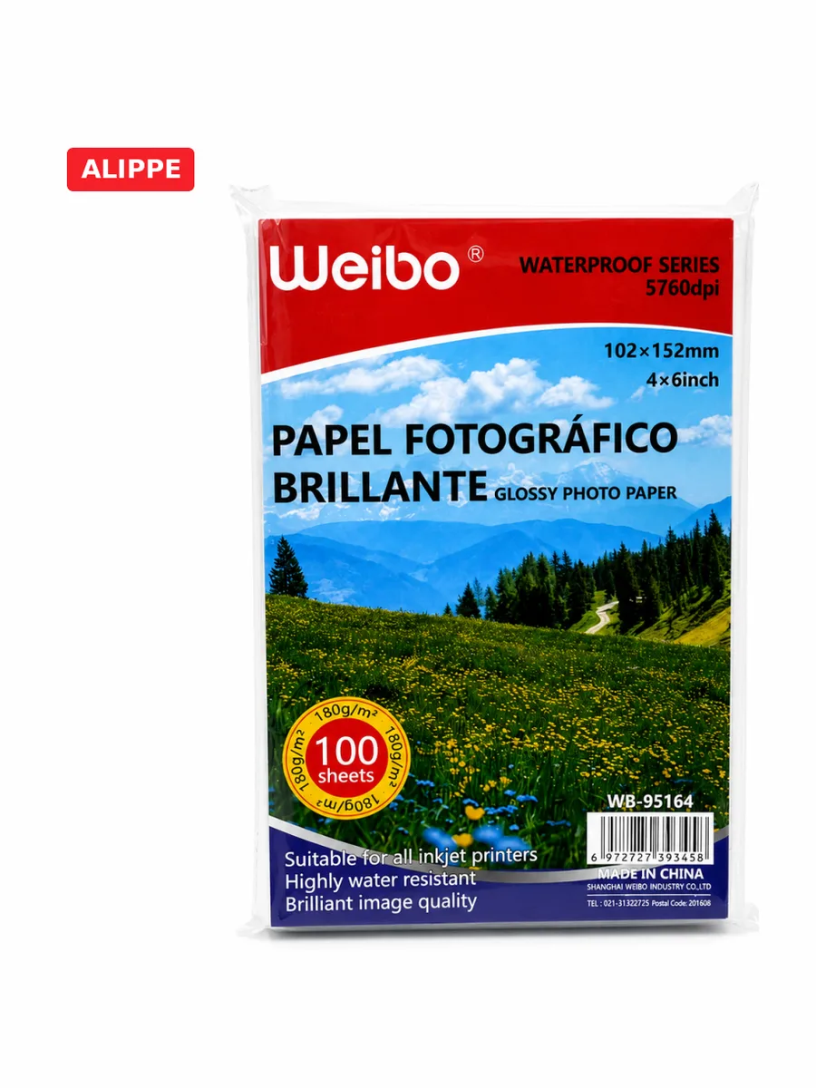 Глянцевая бумага 1-сторонняя 10,5*15,2см 180гр 100л WB-95164 — фото 1 из 3