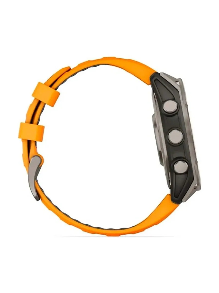 Garmin Fenix 8 47mm AMOLED Sapphire Bare Titanium Orange Silicone (010-02904-11) — фото 2 из 3
