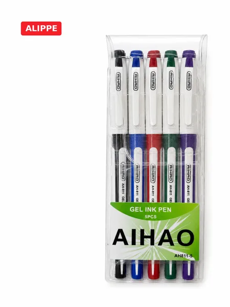 Фото товара Набор ручек 5цветов гелевые AIHAO 811-5