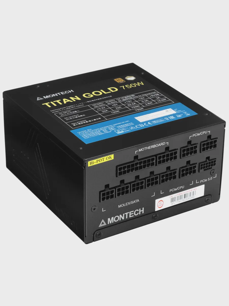 Блок питания MONTECH TITAN GOLD 750 750 Вт — фото 2 из 10